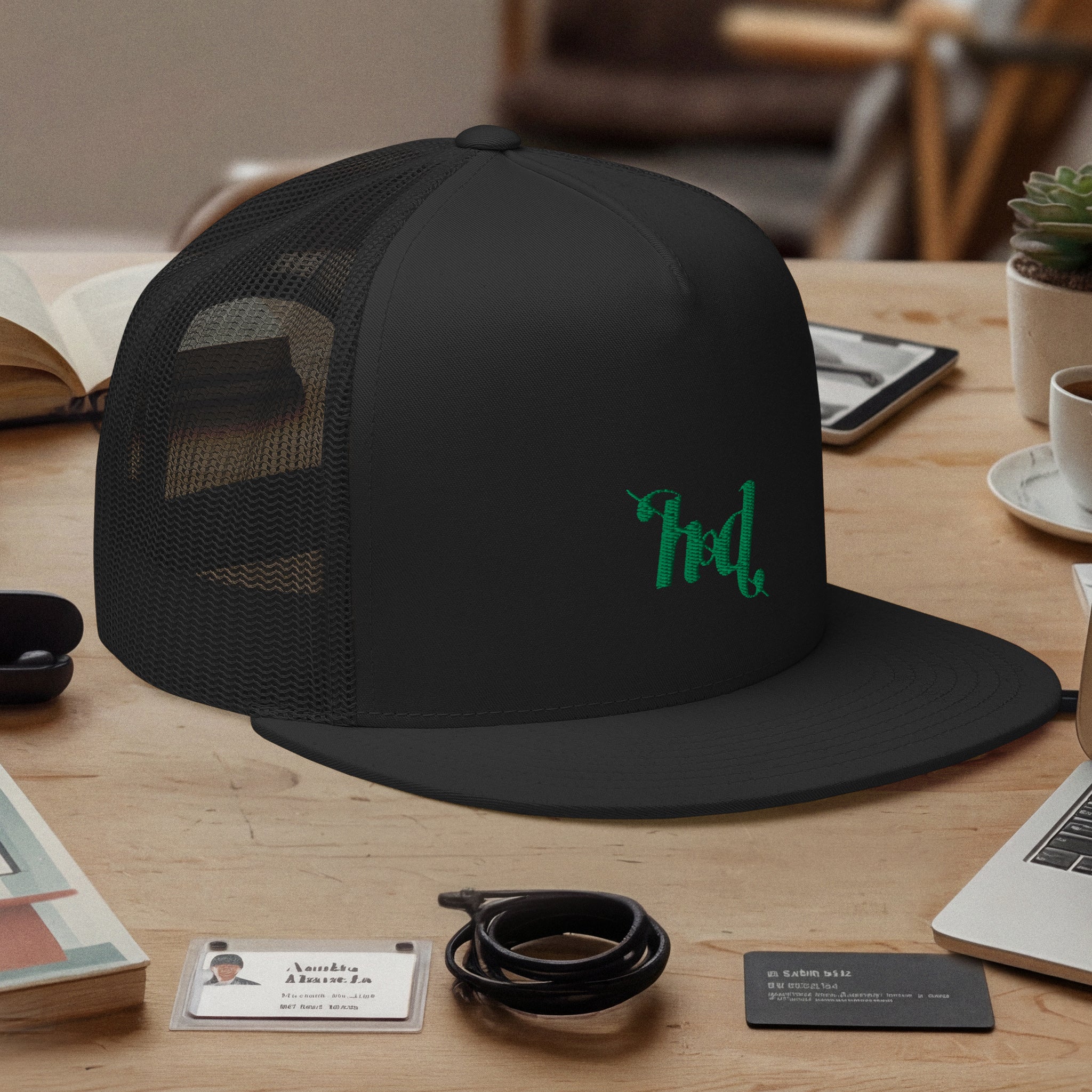 5 Panel Trucker Cap • Flat Bill
