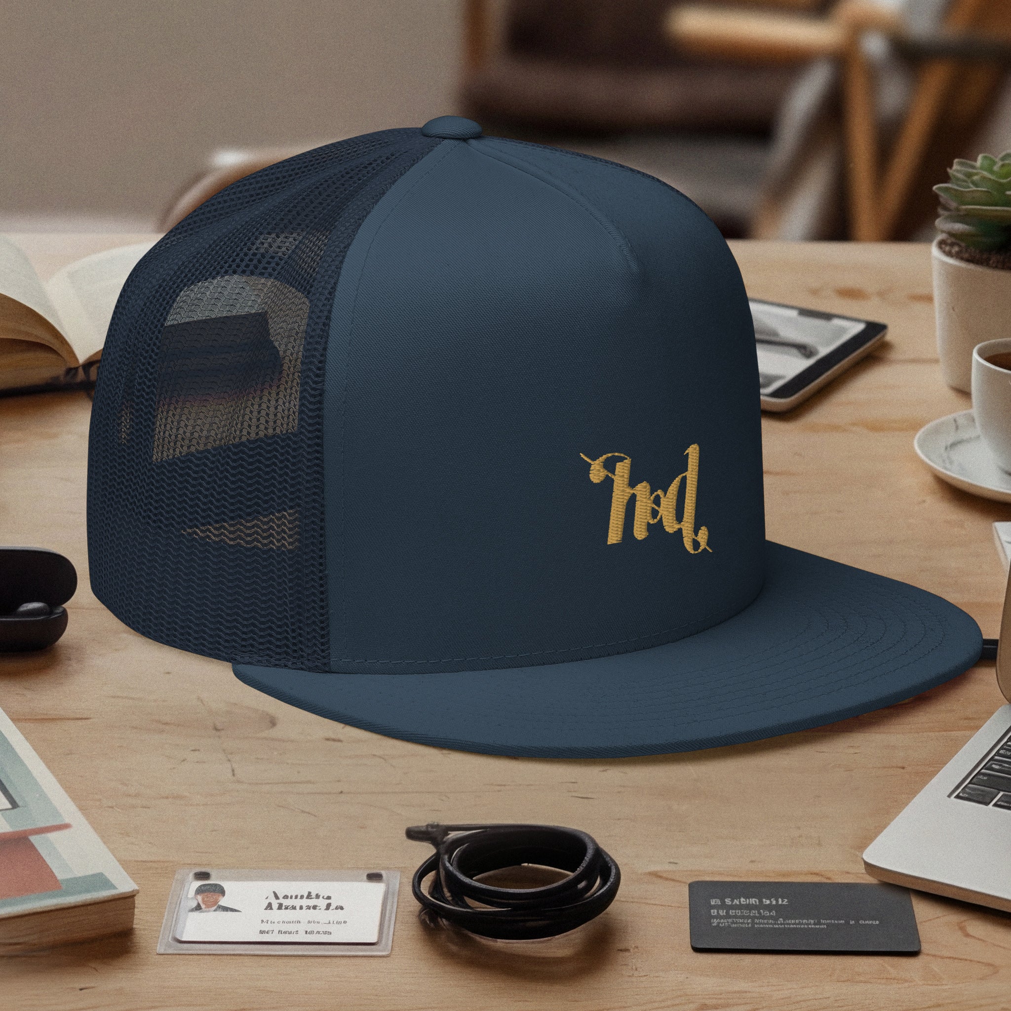 5 Panel Trucker Cap • Flat Bill