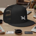 5 Panel Trucker Cap • Flat Bill