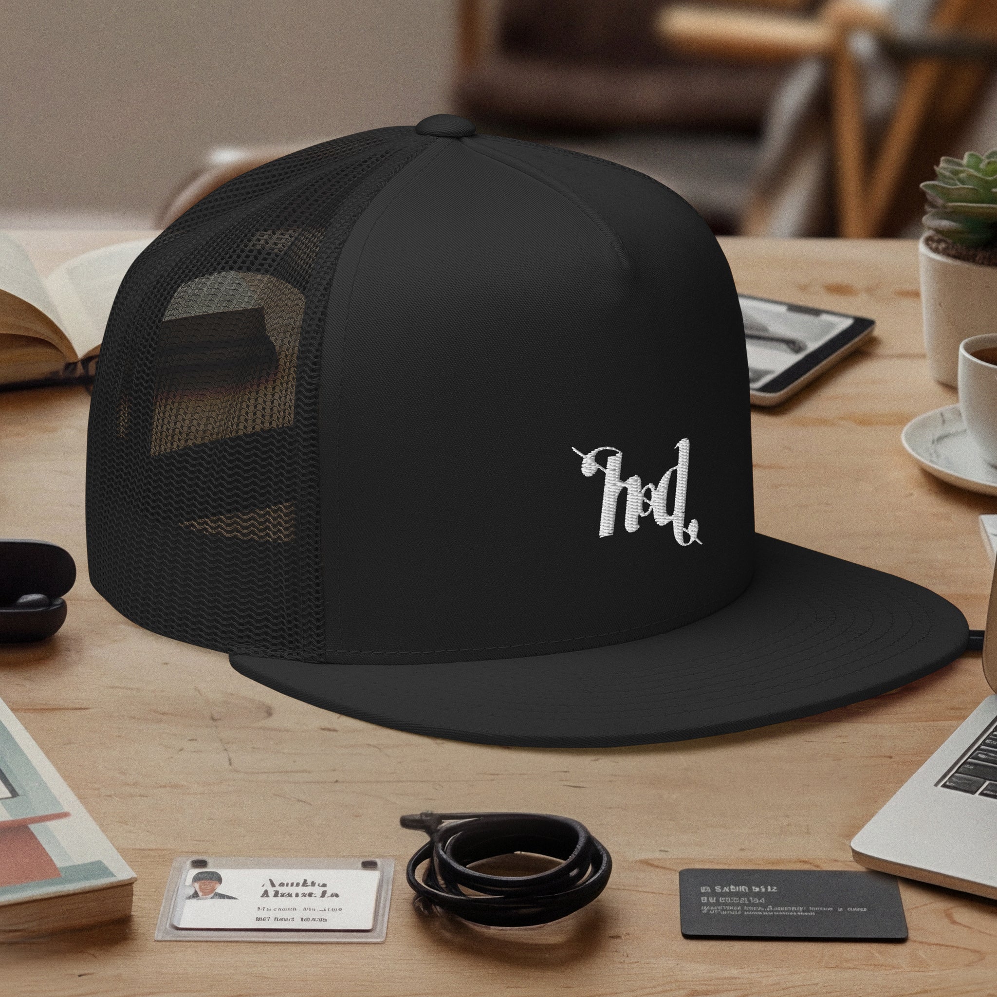5 Panel Trucker Cap • Flat Bill