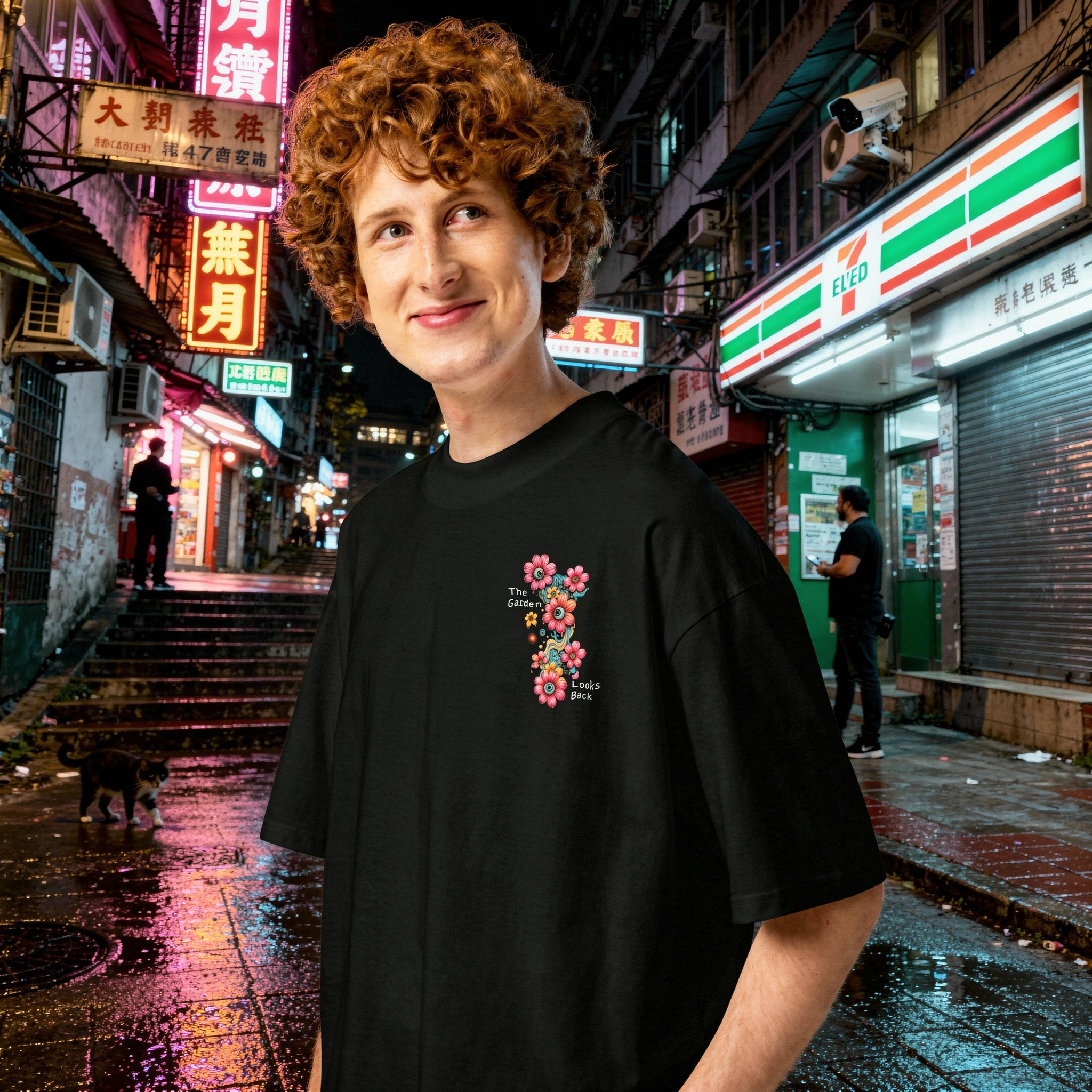 The Garden Looks Back • Oversized organic t-shirt
