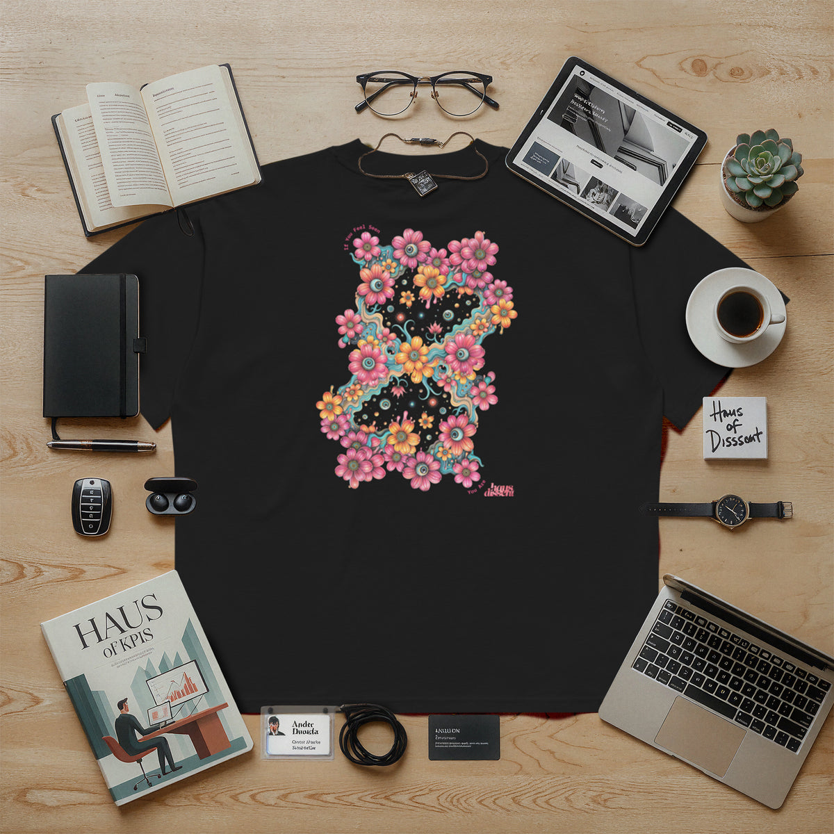The Garden Looks Back • Oversized organic t-shirt