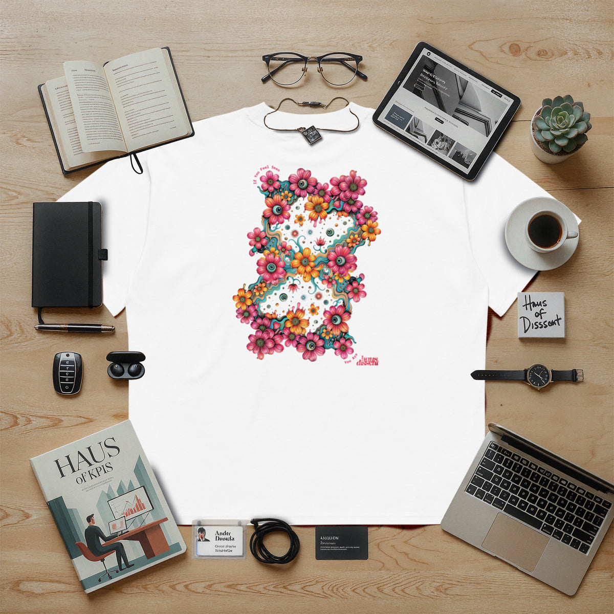 The Garden Looks Back • Oversized organic t-shirt