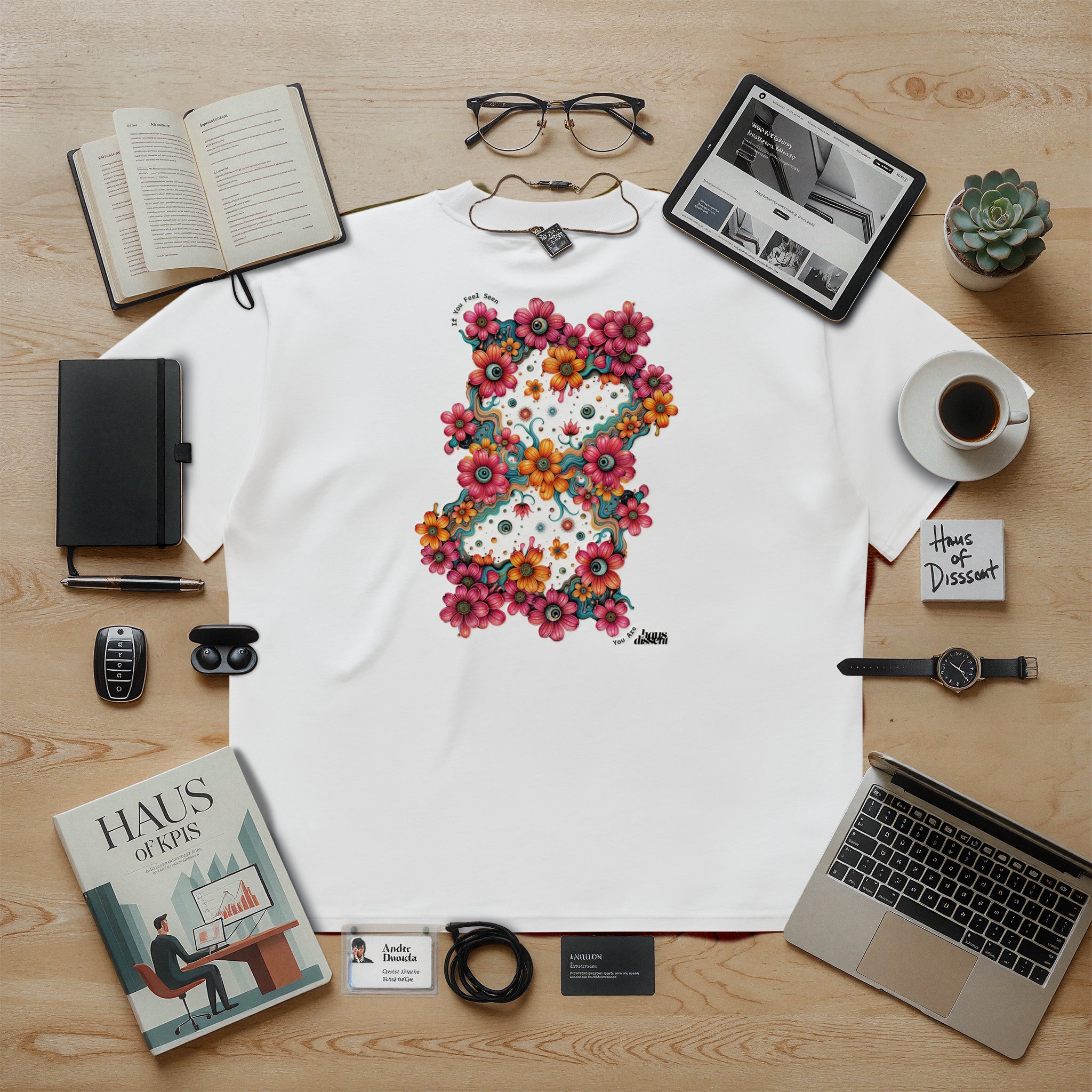 The Garden Looks Back • Oversized organic t-shirt