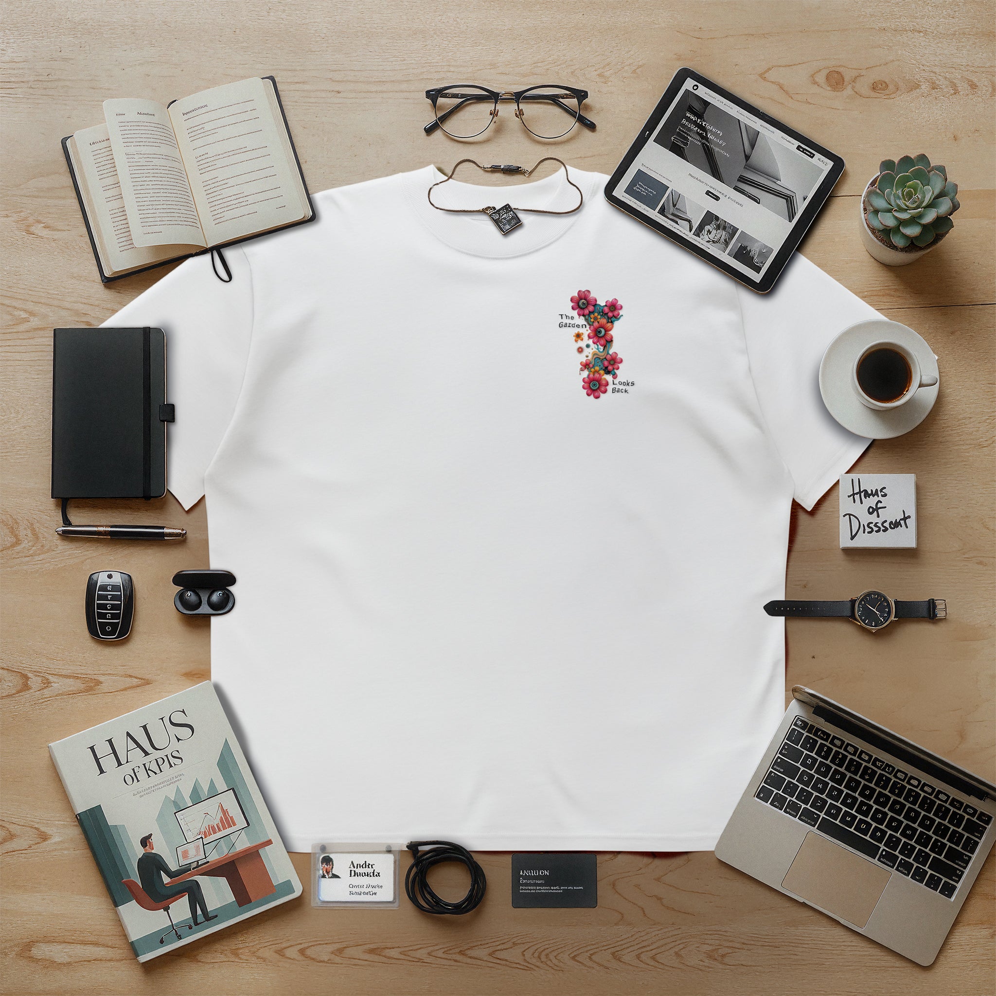 The Garden Looks Back • Oversized organic t-shirt